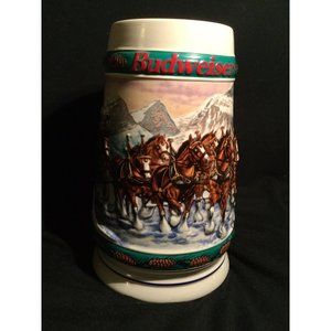 Budweiser 1993 Holiday Stein Titled “Special Delivery” By Artist Nora Koerber